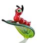 Preview: Orchideenstab, Blatt mit Raupe - rot- (normale Ausf.)